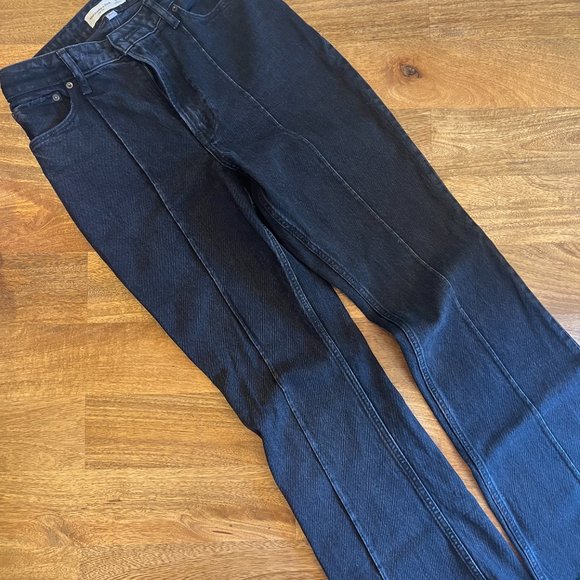Abercrombie jeans curve love high rise vintage flare with pintuck detail - 27 4R - Picture 3 of 5